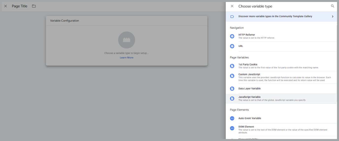 choose variable type